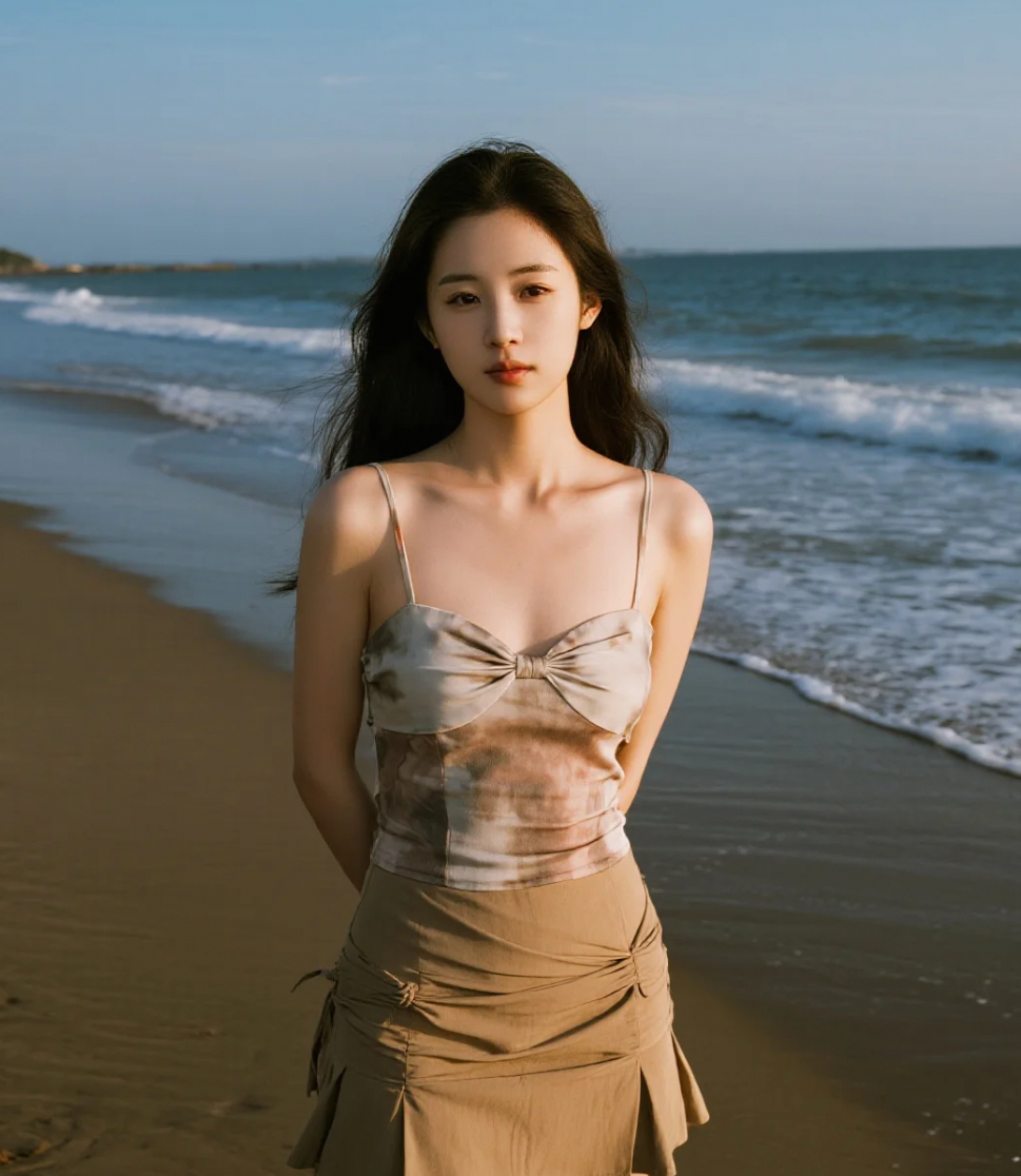 这一刻，只想把这片海和她一起收藏