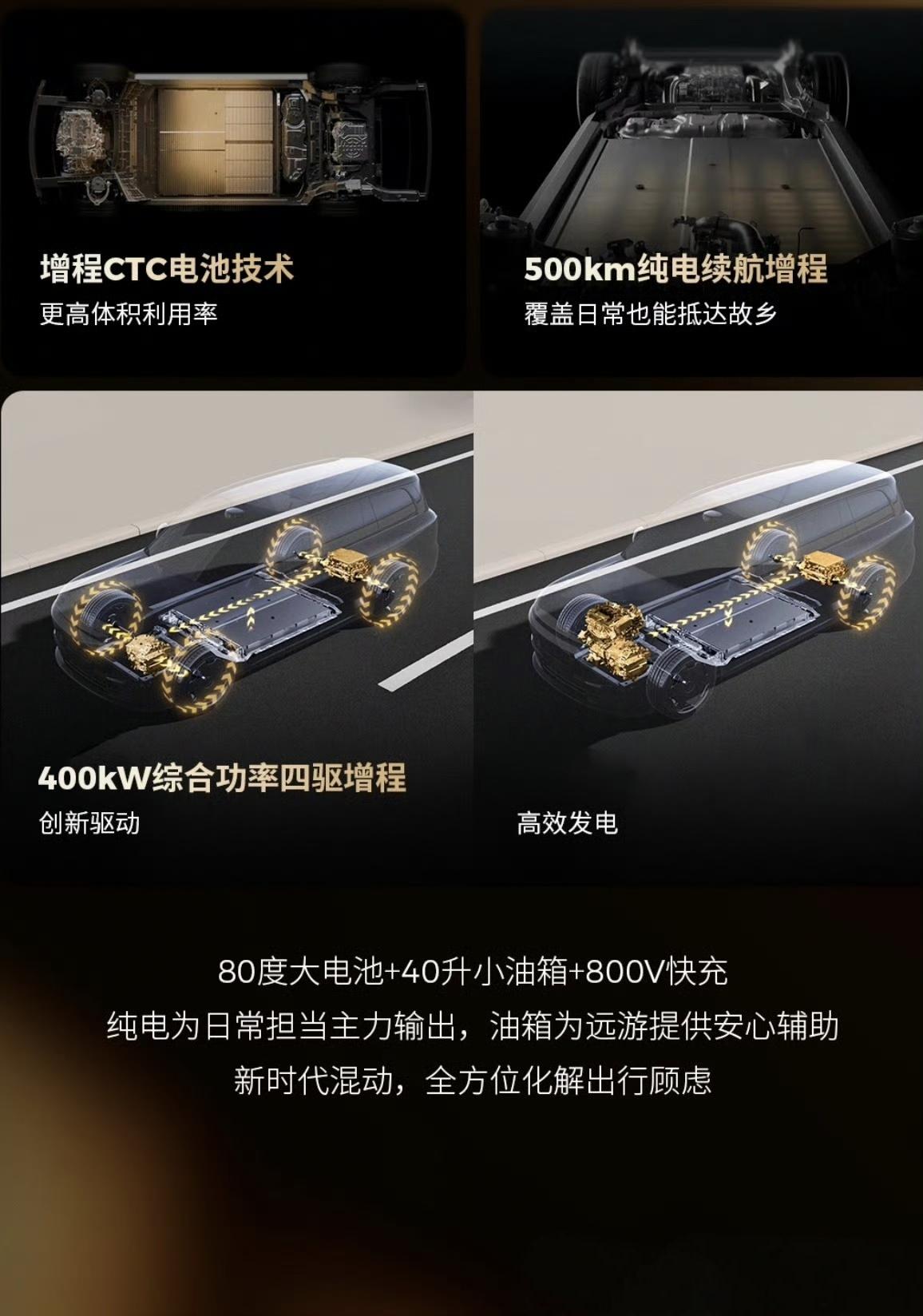 零跑D19为了同时实现增程发电，四驱，和大电池，把前电机做成了发电+驱动两用，这