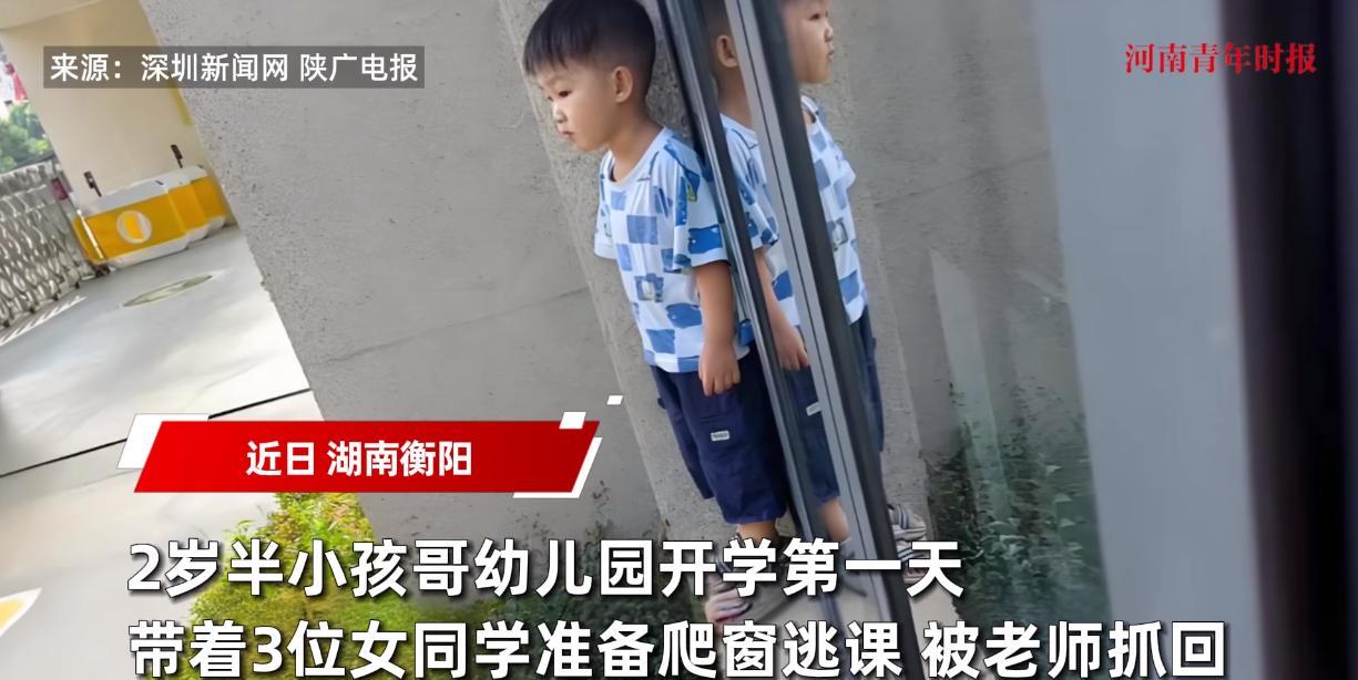 “笑不活了！”近日，湖南衡阳，一2岁半的男孩被爸妈送去了小小班上学，谁知第一天就