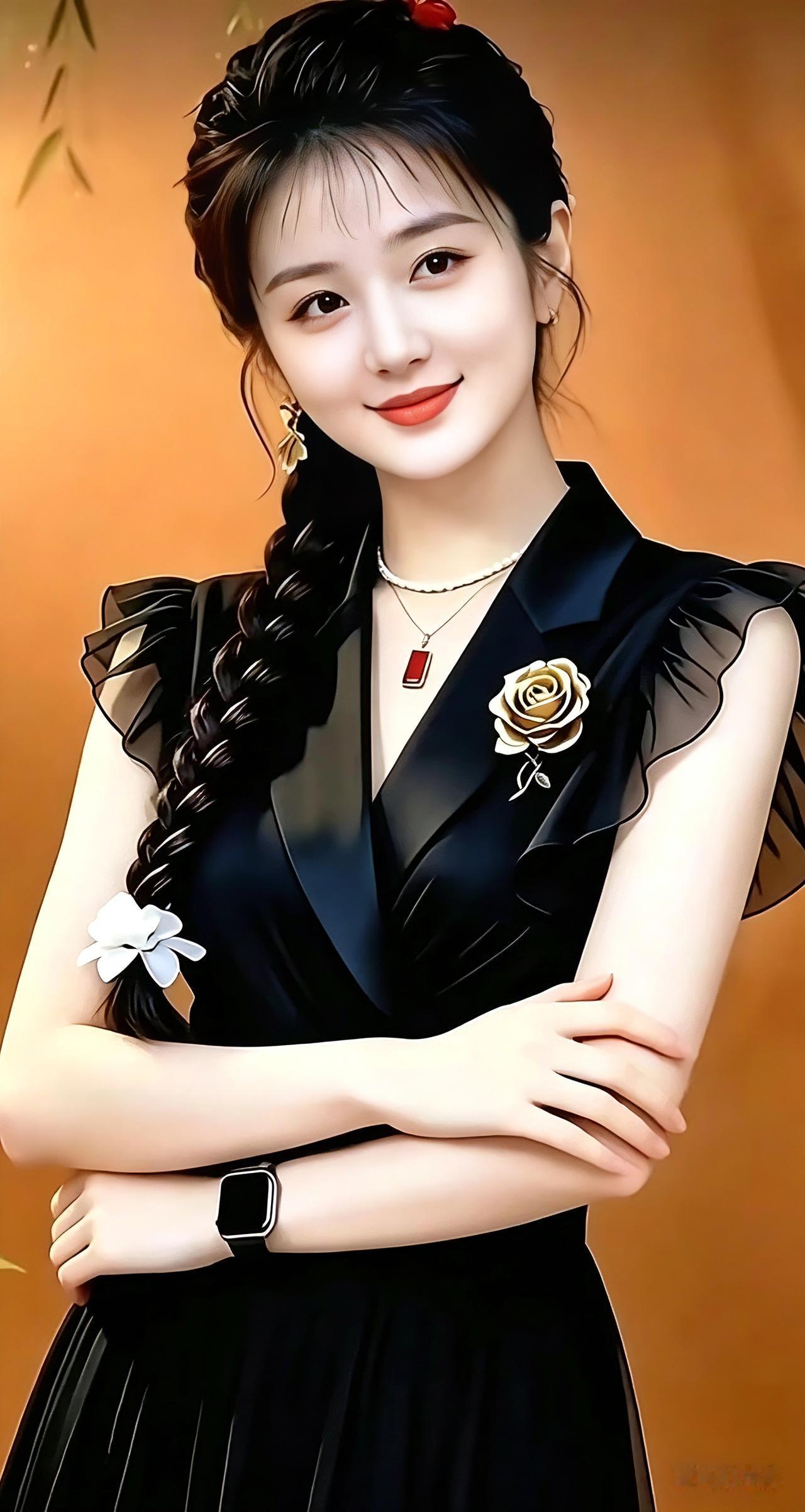 这个女生好漂亮，发型好棒！她六十一岁，读者相信不？