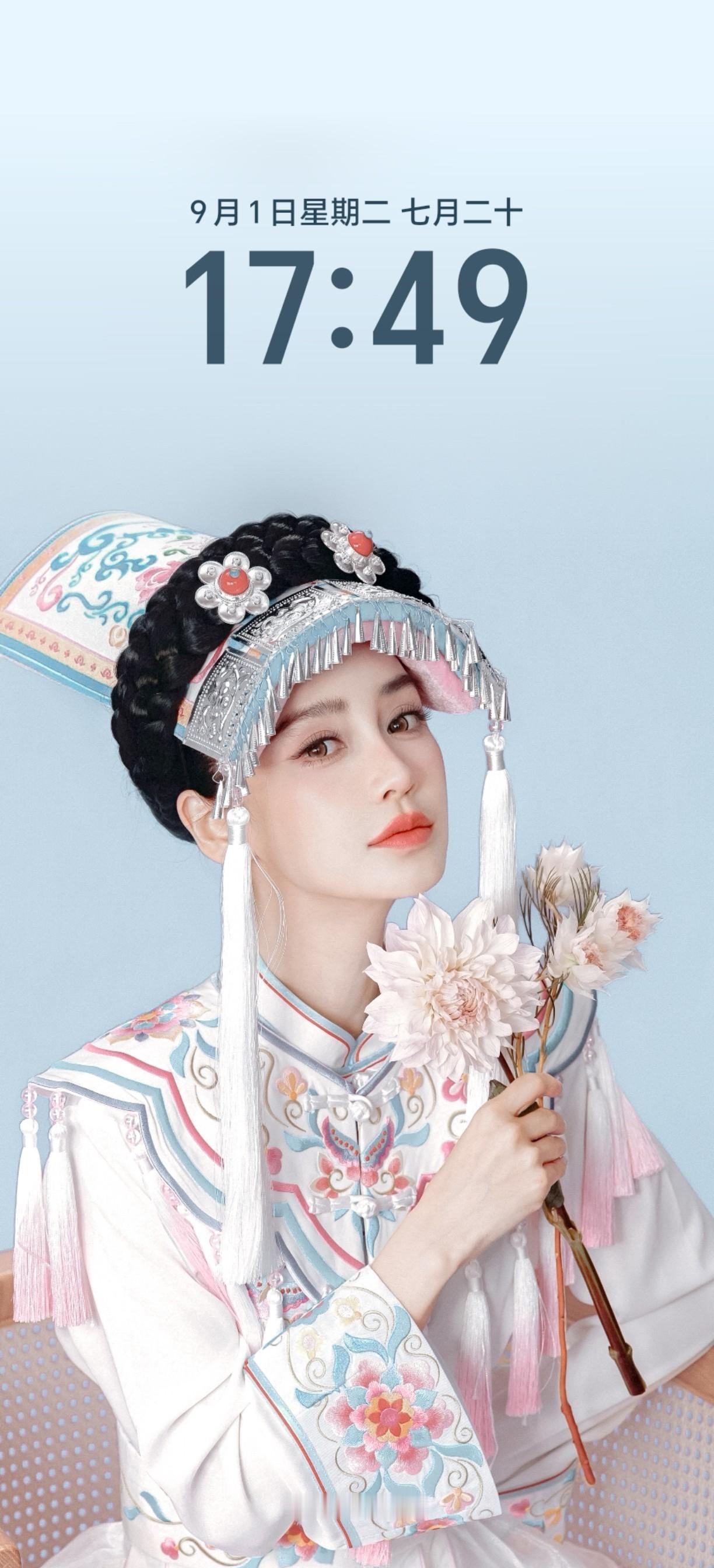 论angelababy这张脸与锁屏壁纸的适配程度​​​