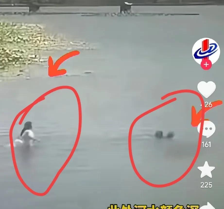 看到女孩犹豫不决，可还是走到了河中央，结果救人时溺亡。女孩的父母看到这段视频时，