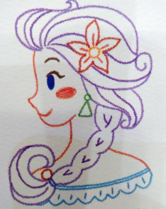 儿童画: 女儿喜欢的漂亮的公主画和公主裙
