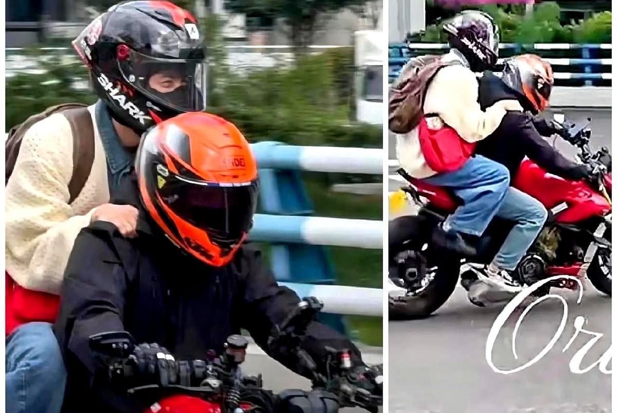 敖瑞鹏骑摩托接机，没带助理，没穿西装，头盔一戴，油门一拧，热搜直接炸了。他不是