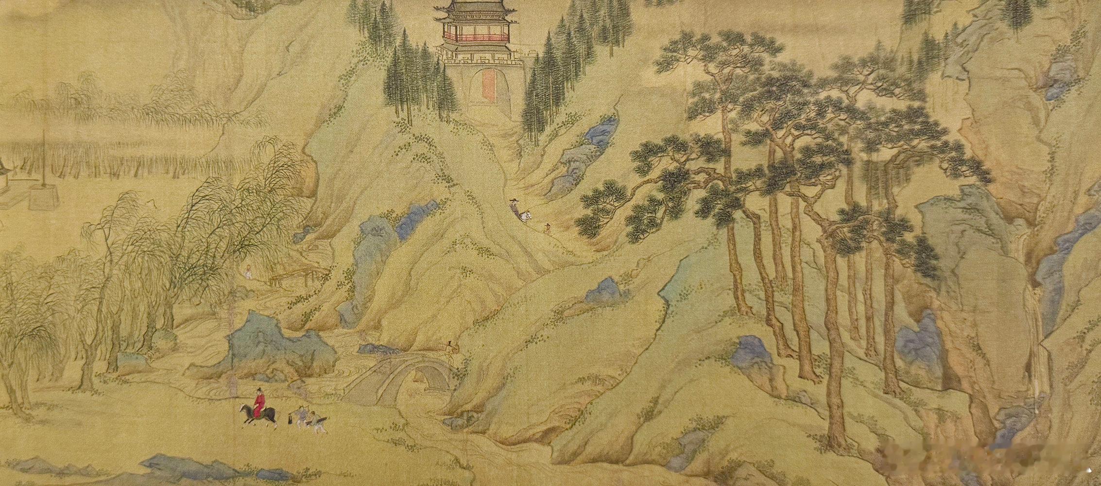 【中华名画欣赏《归汾图》（仇英）】《归汾图》是仇英应在苏州任职的