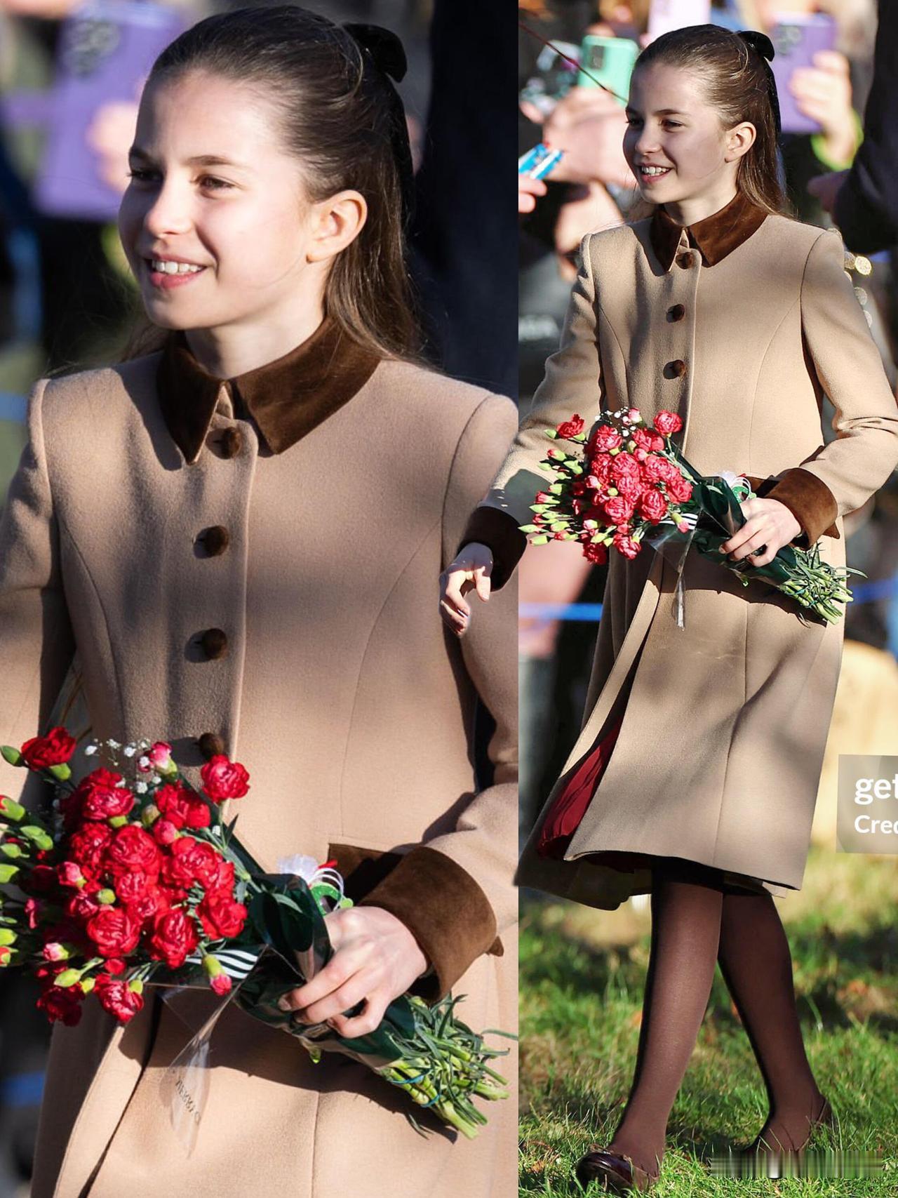 公主驾到，今天是棒果焦糖味的！凯特一家圣诞穿搭太会了焦糖色系暖到心巴凯特