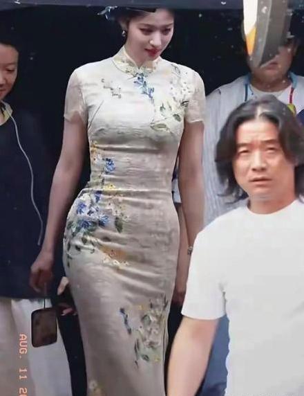 胯宽的姐妹别自卑呀！你们简直就是老天爷追着喂饭吃的旗袍体质！看看王楚然穿旗袍那叫