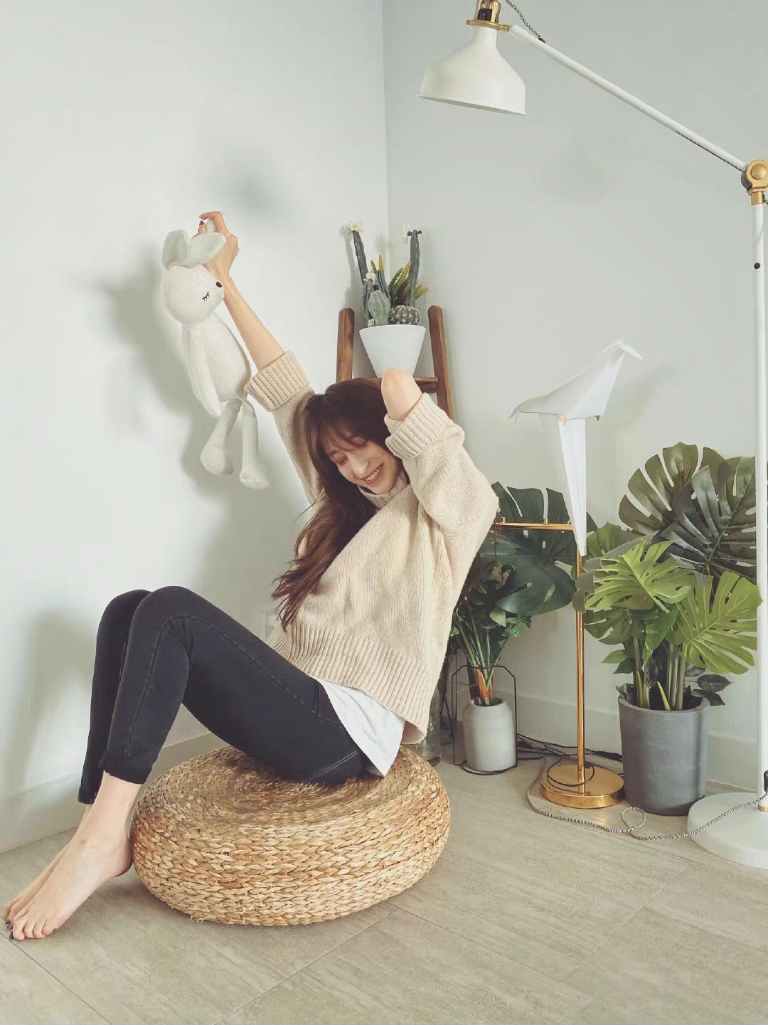 马凡舒秋日女友氛围感写真毛衣牛仔，轻盈柔美🥰​​​