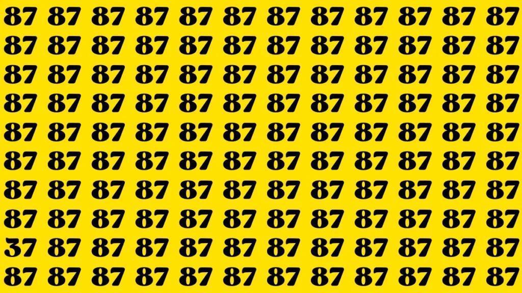 视错觉：即使是最好的专家也无法在35秒内找到隐藏在87中的数字37，你能找到吗？