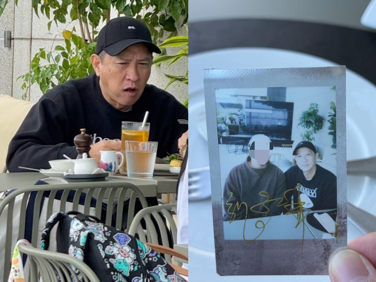 今天61岁生日的张家辉，独自一人在中环IFC3楼露天餐厅吃饭！网友偶遇他，等他