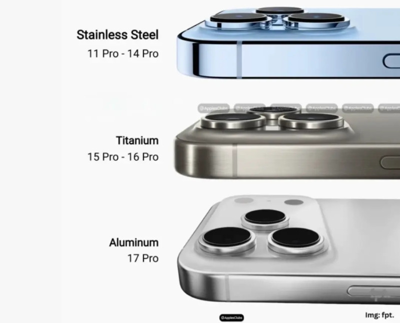 iPhone17又要换回铝合金了，说是主要为了减轻机重和环保，喜欢钛合金冷峻质感