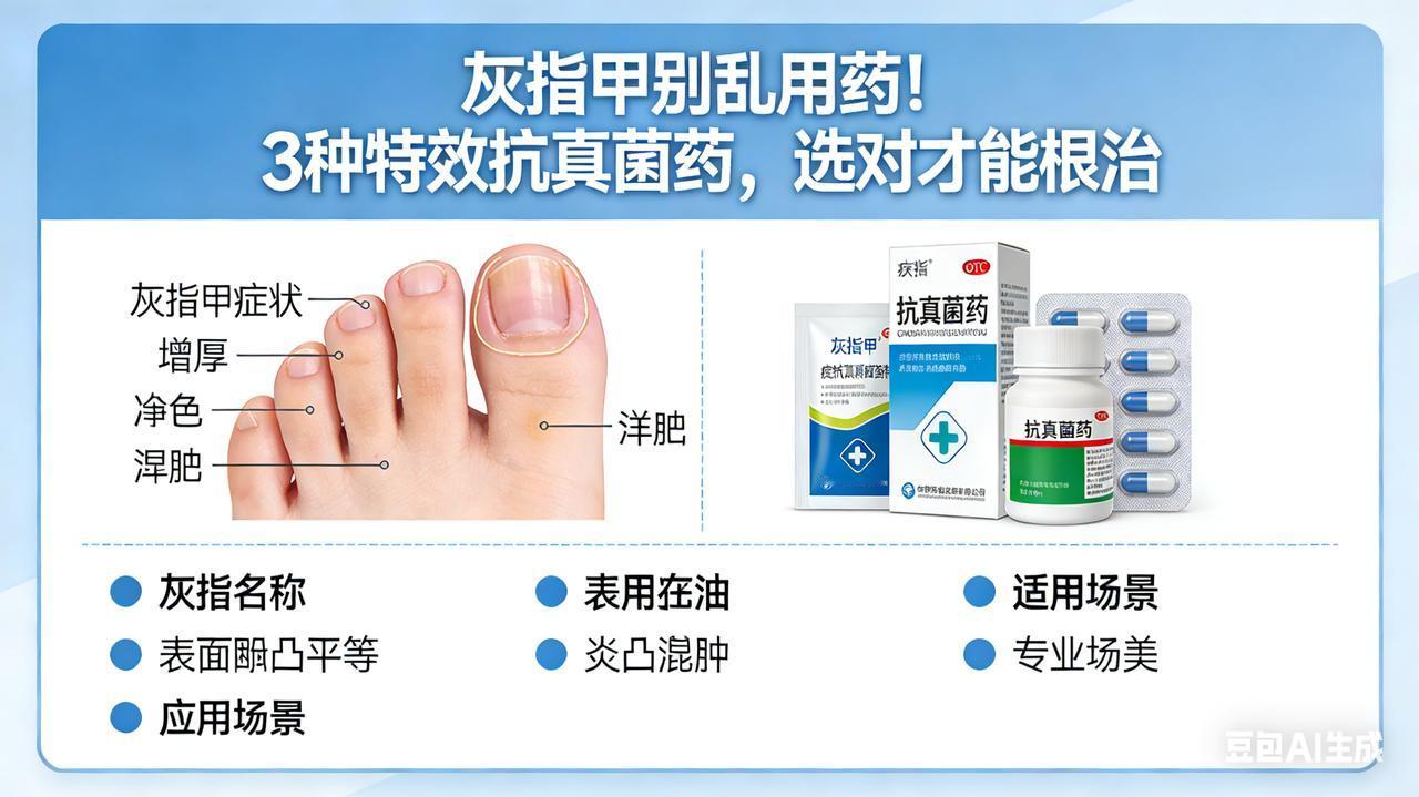 灰指甲别乱用药！3种特效抗真菌药，选对才能根治【国家药监局警示】灰指甲别乱用