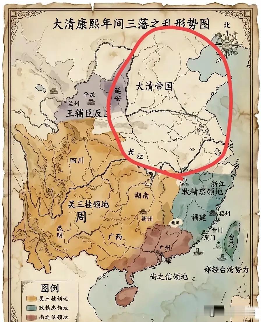 吴三桂当时那么好的机会怎么就失败了呢？吴三桂当时占据了西南大部，华南一部分。东南