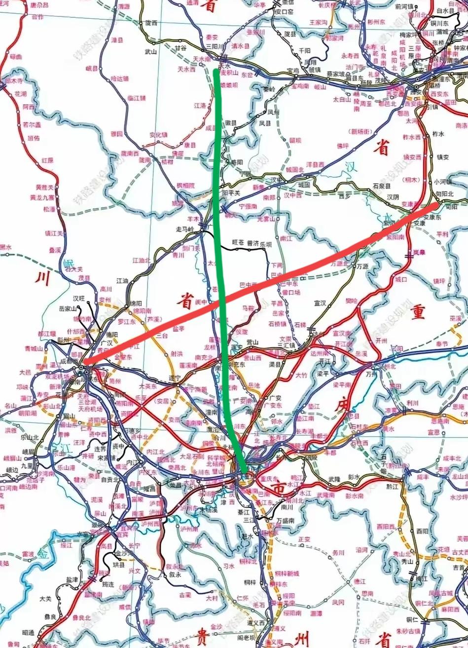 川东北区域实在是太难了，一条成巴安高铁途径大部分川北区域，却因为西渝高铁过境川东