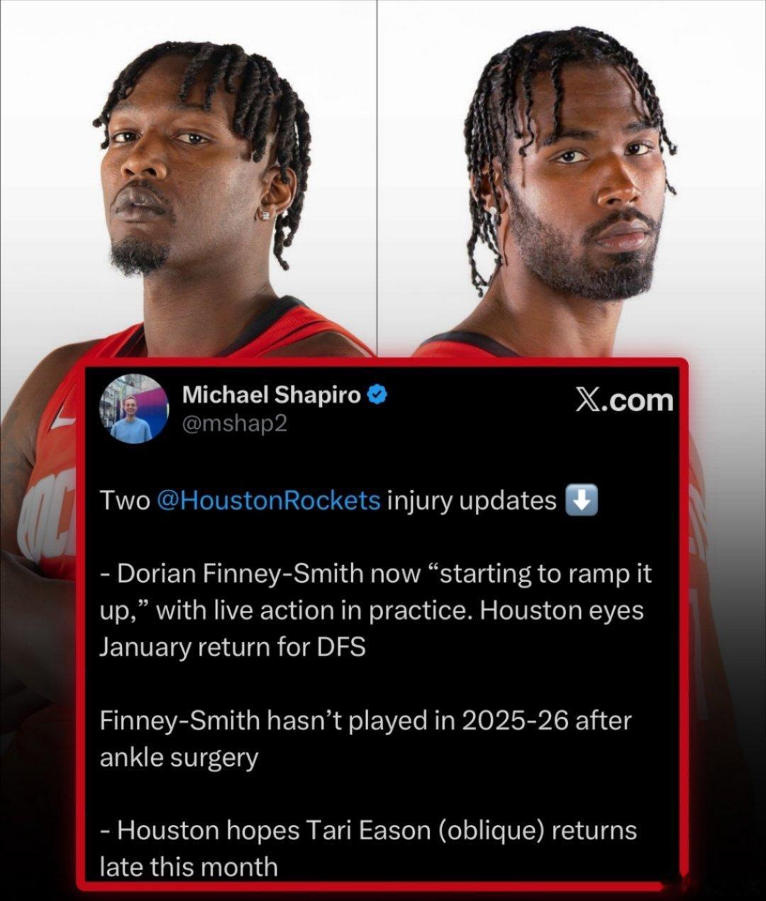 伊森与电风扇有望在未来数周归队据乌度卡今天赛前透露，经历左脚踝术后恢复的老将前锋