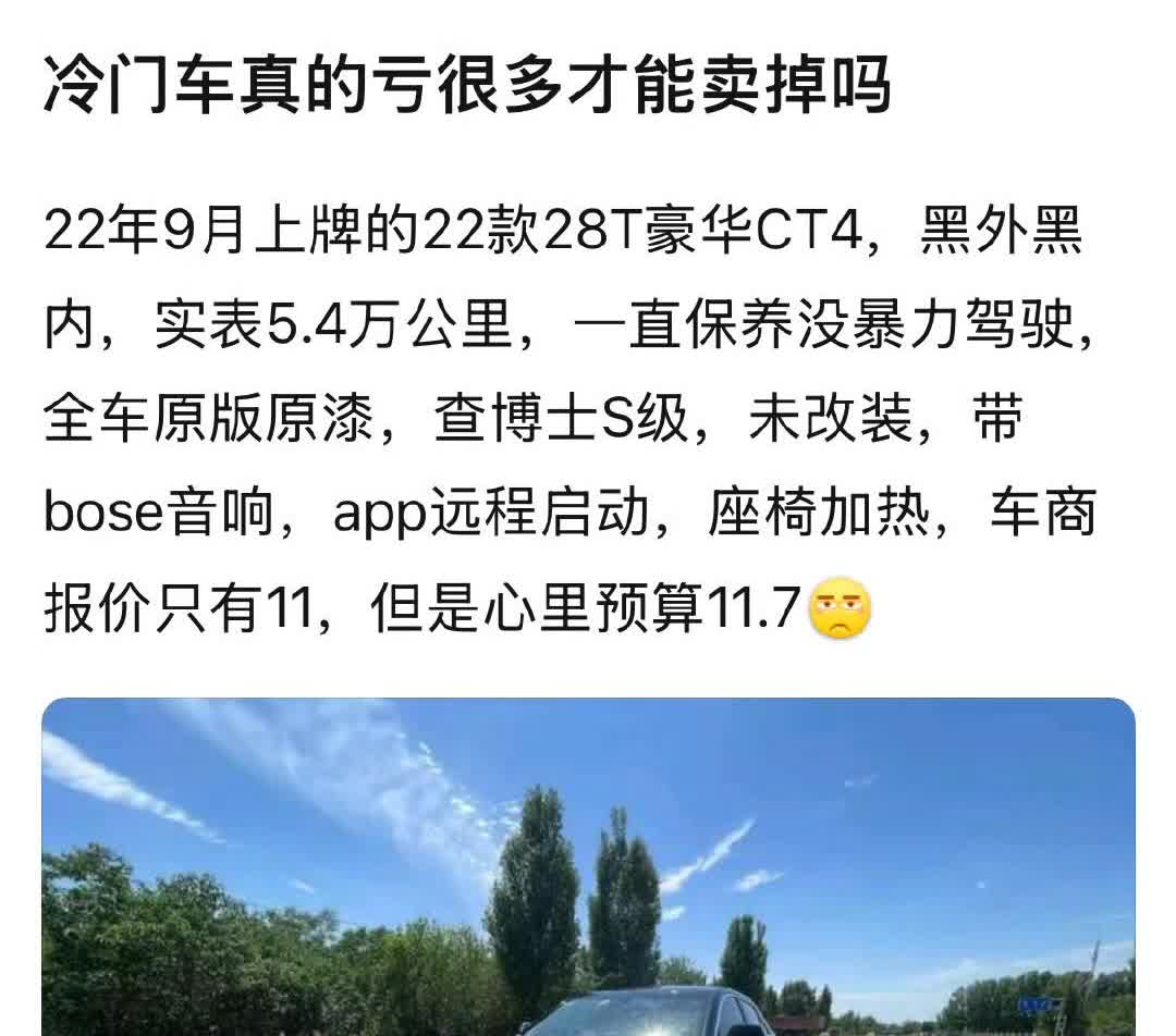 冷门车真的亏很多才能卖掉吗