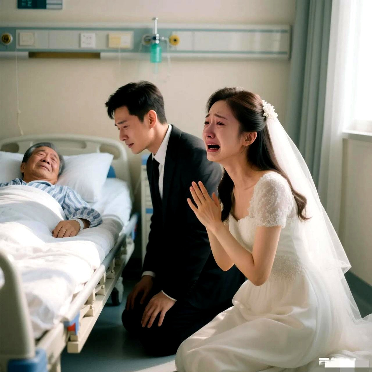 山西这婚礼，够特别！新郎爸昏迷，新娘婚礼当天冲医院。有亲戚觉得不吉利，新娘霸气回