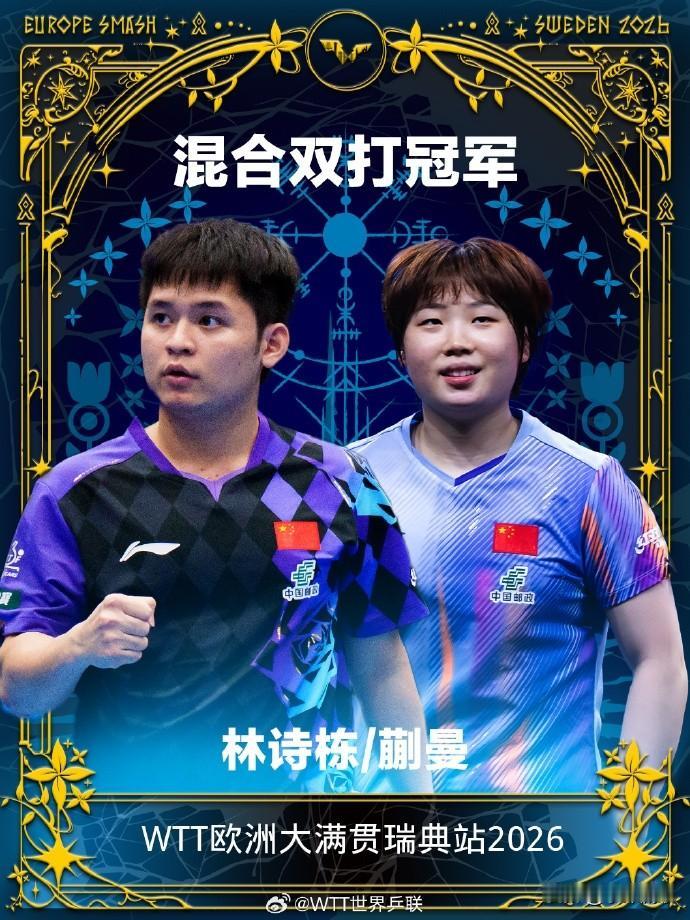 WTT瑞典大满贯双打落幕，诞生四大赢家+四大输家，动漫组合在列，香港组合创最佳。