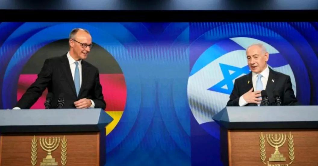 《图片报》报道，当地时间7日，德国总理梅尔茨在访问以色列时，向以色列总理内塔尼亚