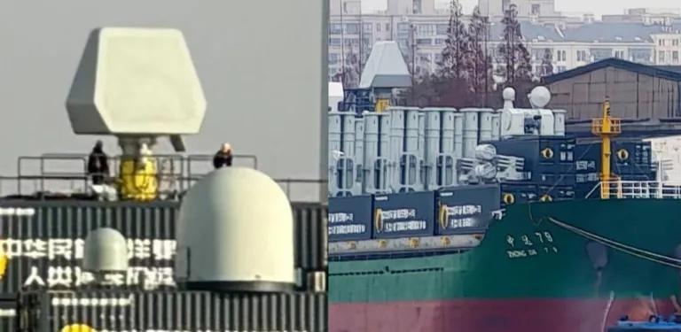 东大集装箱货船妙用～装60套垂发单元以及配套设施传遍全网！细心网友发现：一艘改装