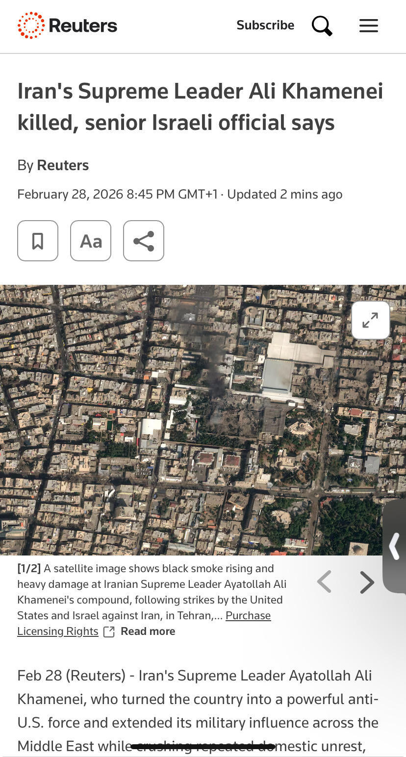 哈梅内伊遇害所以，这意味着什么？