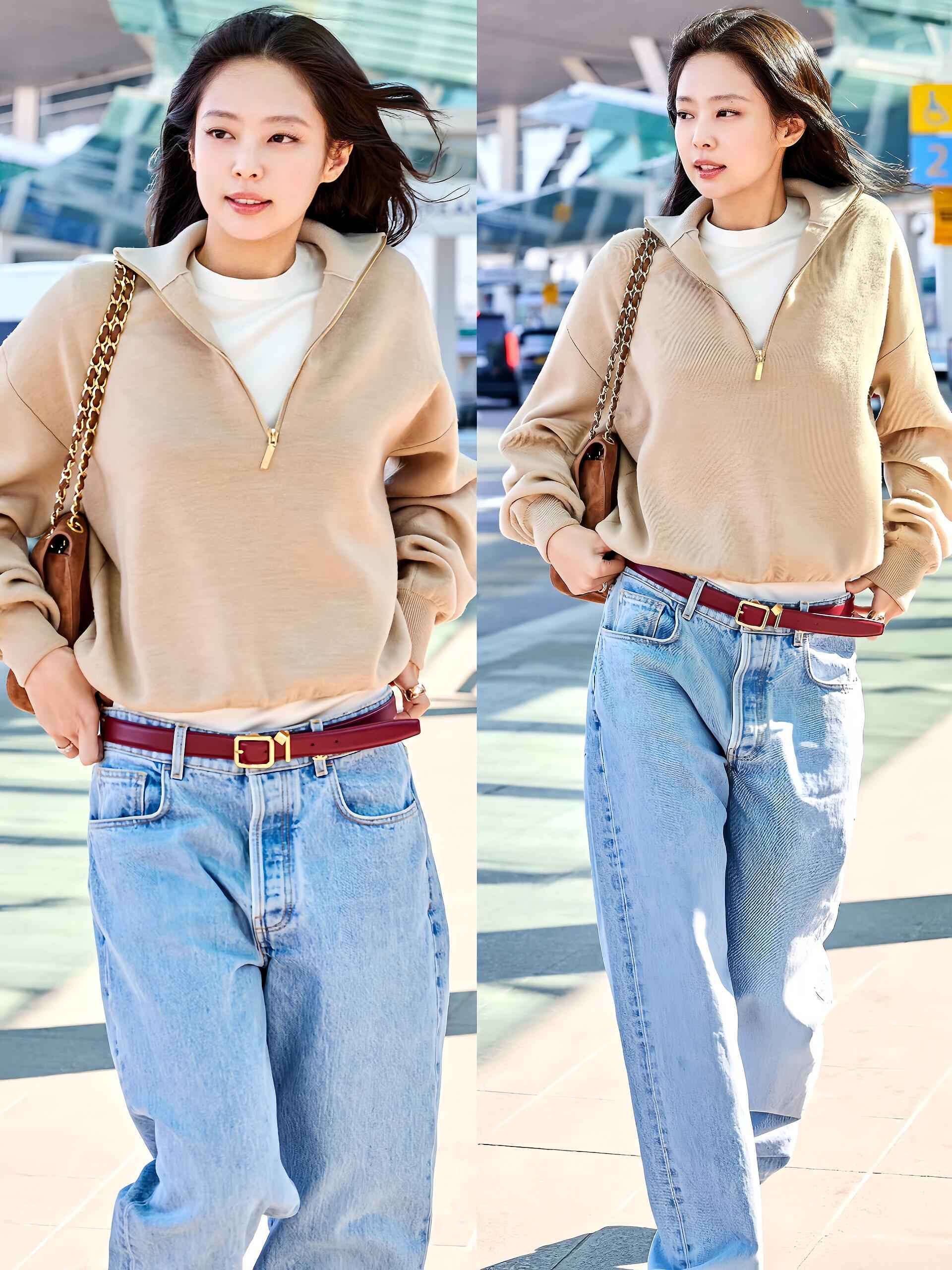 香奈儿发布jennie巴黎时装周官方摄影📸出发图，随风飘动的发丝被拍摄的这一瞬