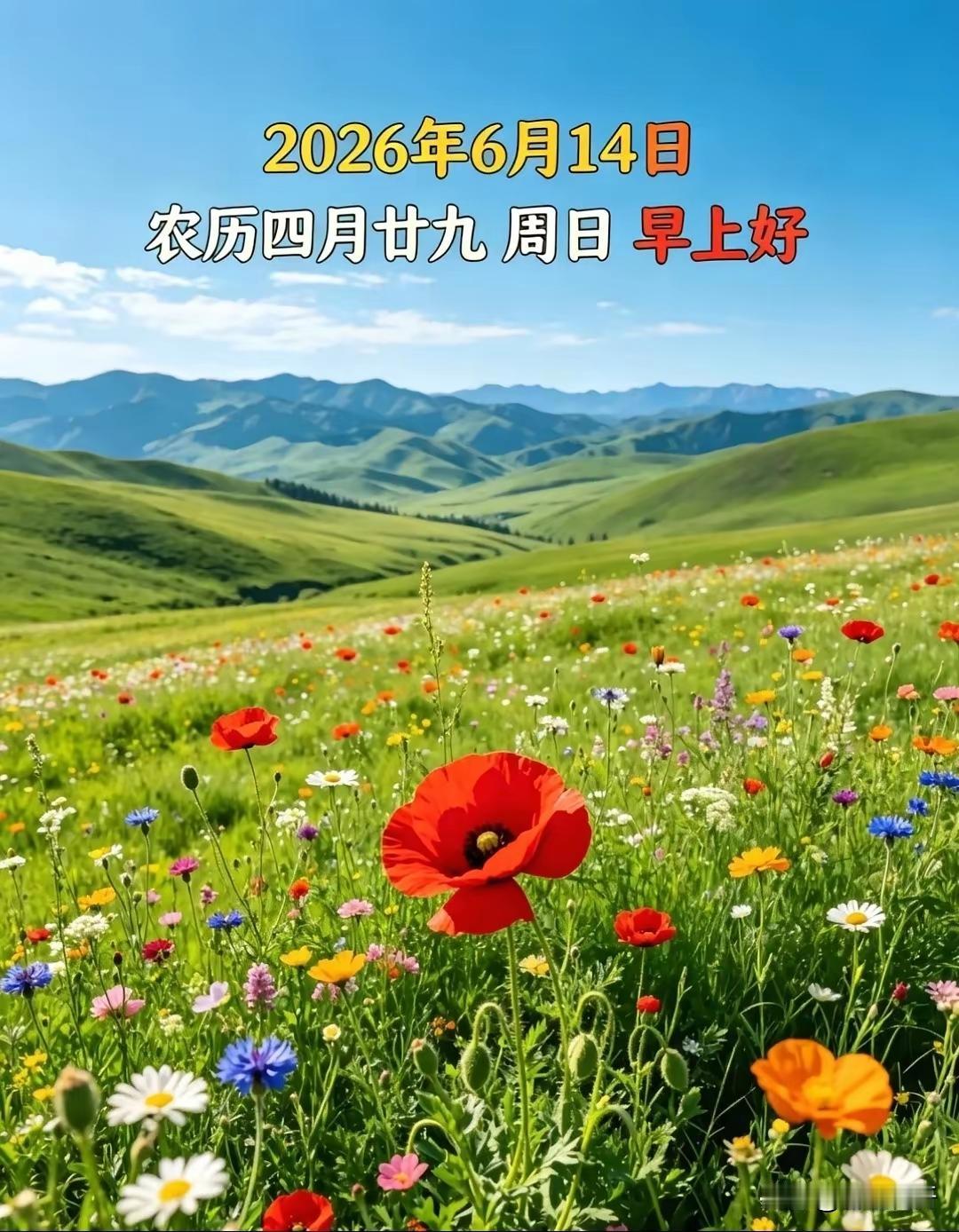 6.14日早上好[大笑]天气越来越热，愿我们：在