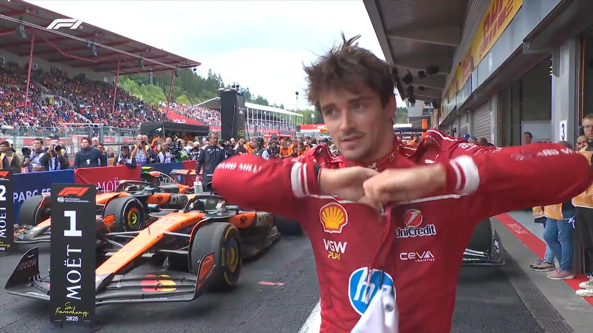 勒克莱尔取得本赛季的第5个领奖台🥉F12025F1比利时大奖赛​​​