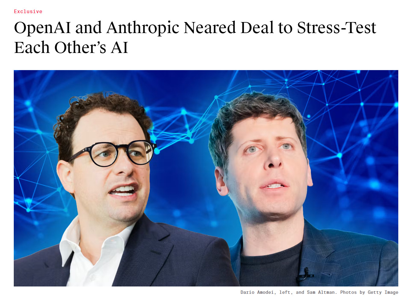 据「TheInformation」报道，OpenAI与Anthropic曾接近达成协议，对彼此的AI