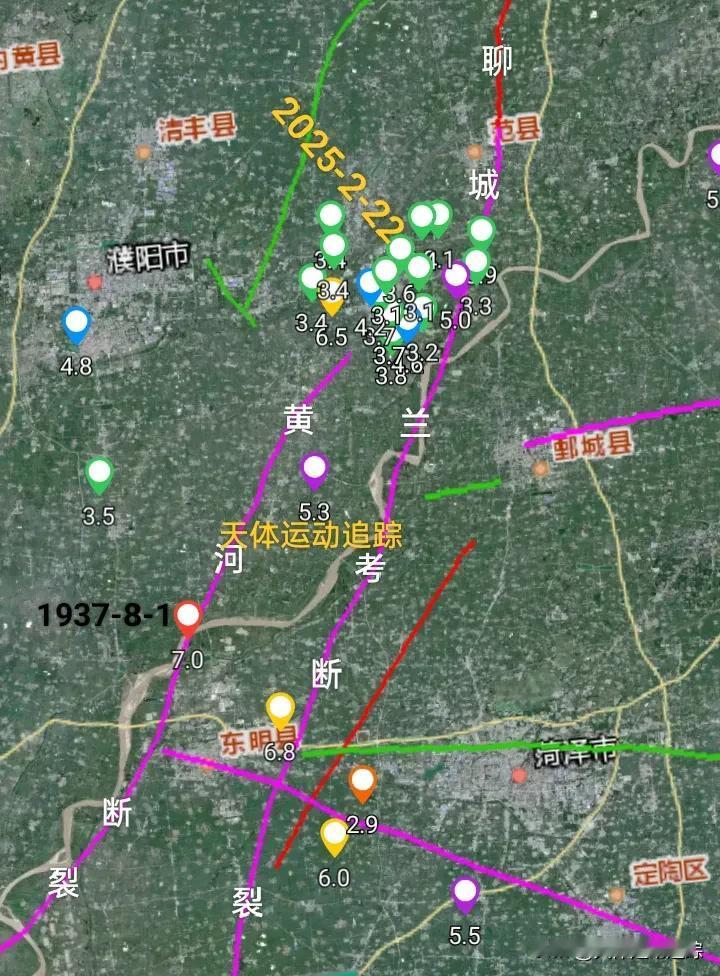 22日凌晨02时河南濮阳市范县发生3.6级地震位于聊城兰考断裂带附近，本次震中位