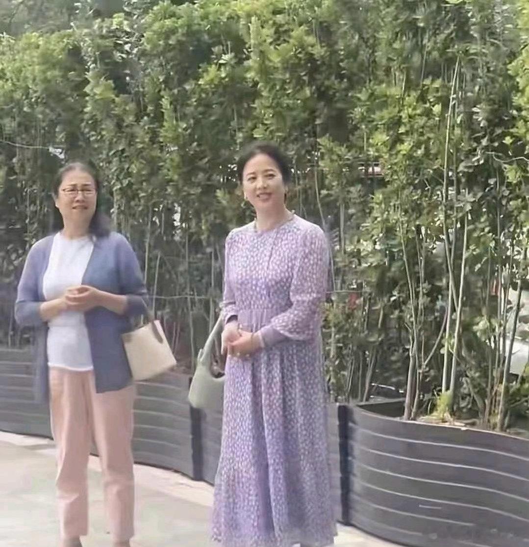 刘亦菲妈妈被偶遇，都65岁了，保养的挺好的