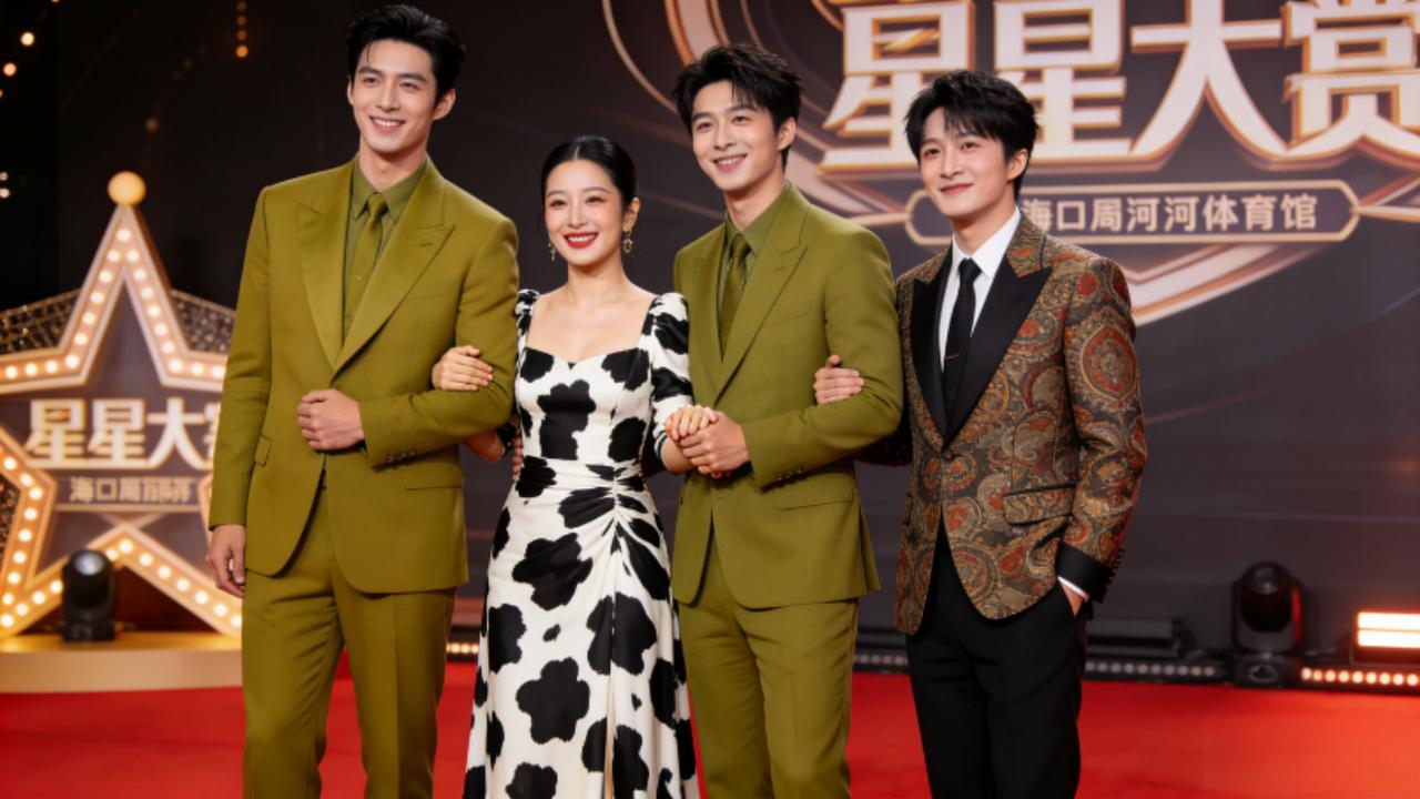 1米6金靖左拥右抱！两大190男神陪衬，红毯活人感杀疯了2025星光大赏红