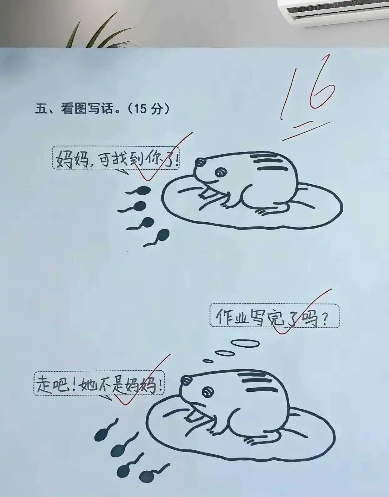 写这个作业的孩子是天才啊