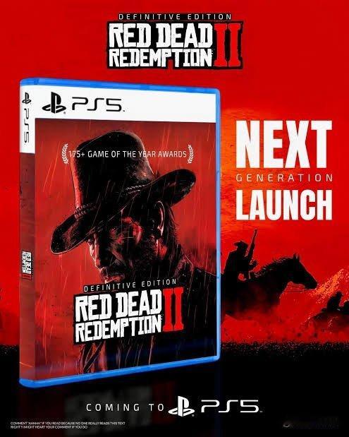 《荒野大镖客2》PS5版或将发售！？海外博主BlueGamingSA表示《荒野