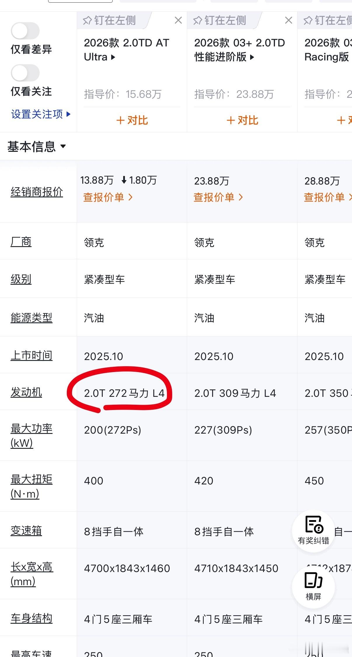 十几万的2.0t就有机会272马力，不是，领克疯了？？😳但是话又说回来了，