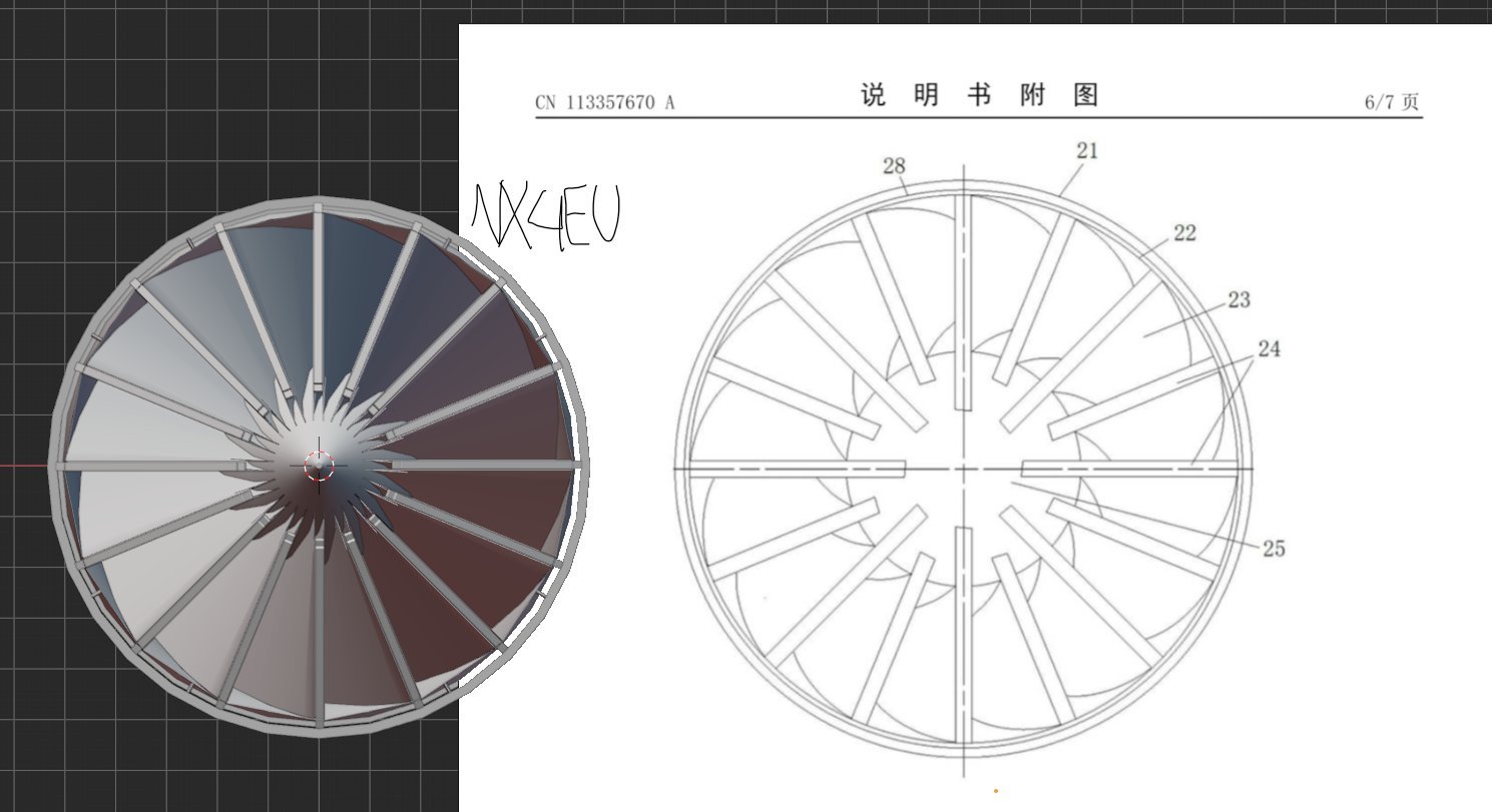 外网军迷做的WS-15外形CG图尾喷口是实机喷口，风扇正面来自专利图。这是目前