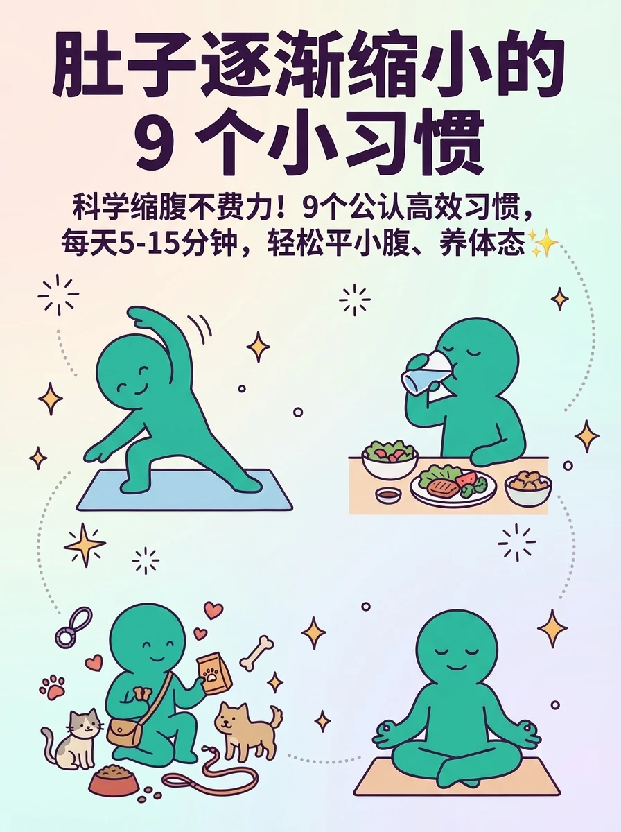 肚子逐渐缩小的 9 个高效小习惯