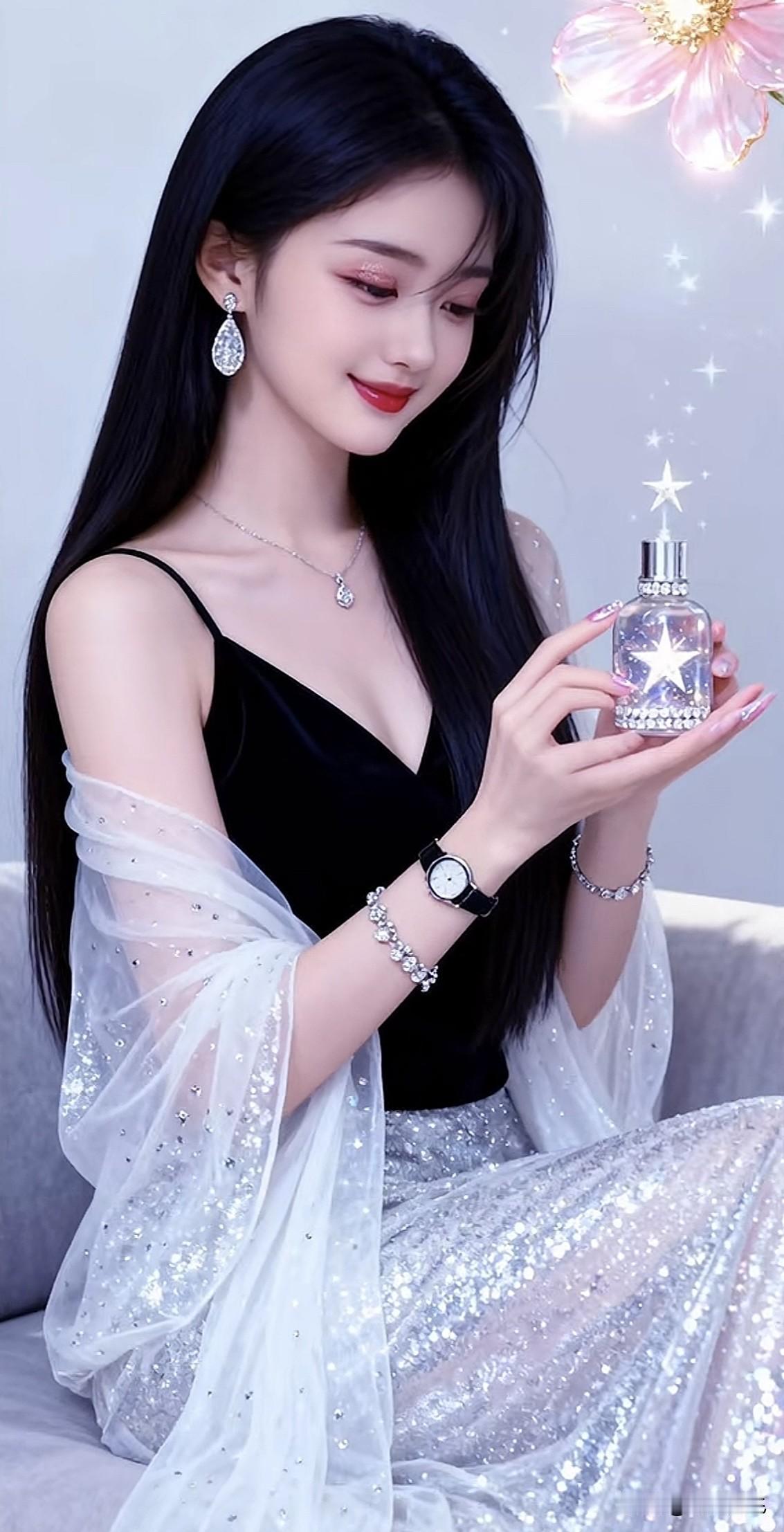玉手捧香瓶，花影映佳人。粉裳花影照玉磘美人玉佩美人玉磘美人玉佩美人玉坠