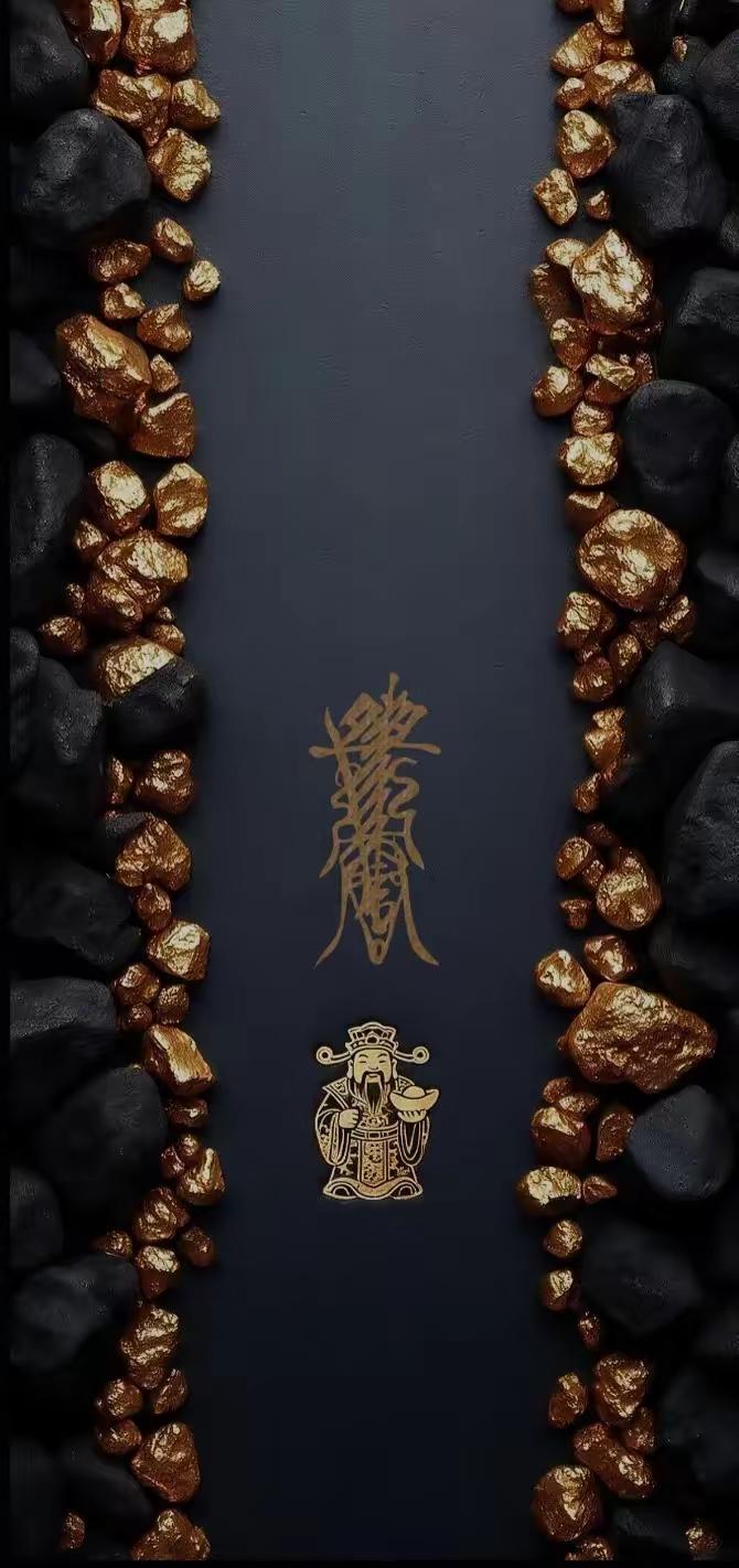 手机壁纸～愿我们在烟火生活里沉淀内心，不慌不忙，守得住安稳，也迎得来财气。把发财