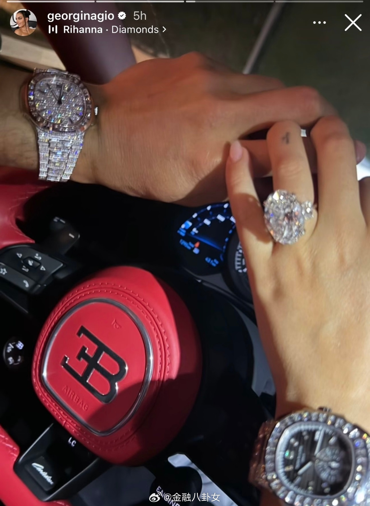 乔治娜（C罗未婚妻）在Instagram发布新内容。这张合影，总价值超过20,