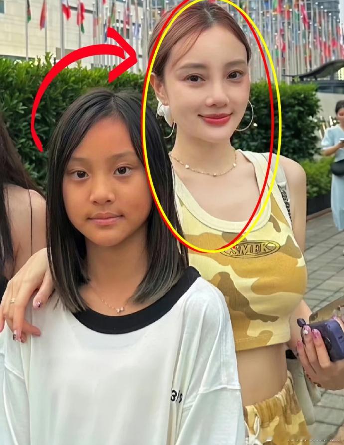 基因之力，悄然显威，甜馨渐白引惊叹。而李小璐43岁仍似少女，肤白貌美，时光于