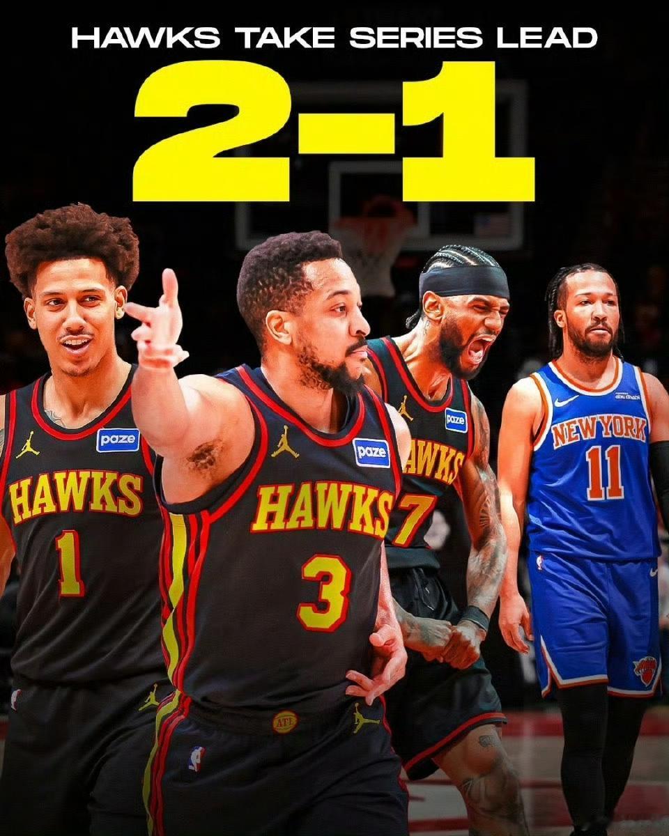 太会办事了，老鹰直接把麦科勒姆挂在了球队赢球海报最显眼的位置，真是给足了麦科勒姆