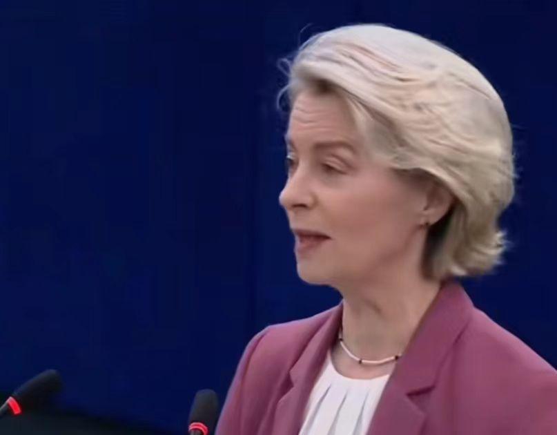 欧洲议会大厅掌声雷动，与会者心潮澎湃；冯德莱恩的一番话，击中了欧洲人几十年来的梦