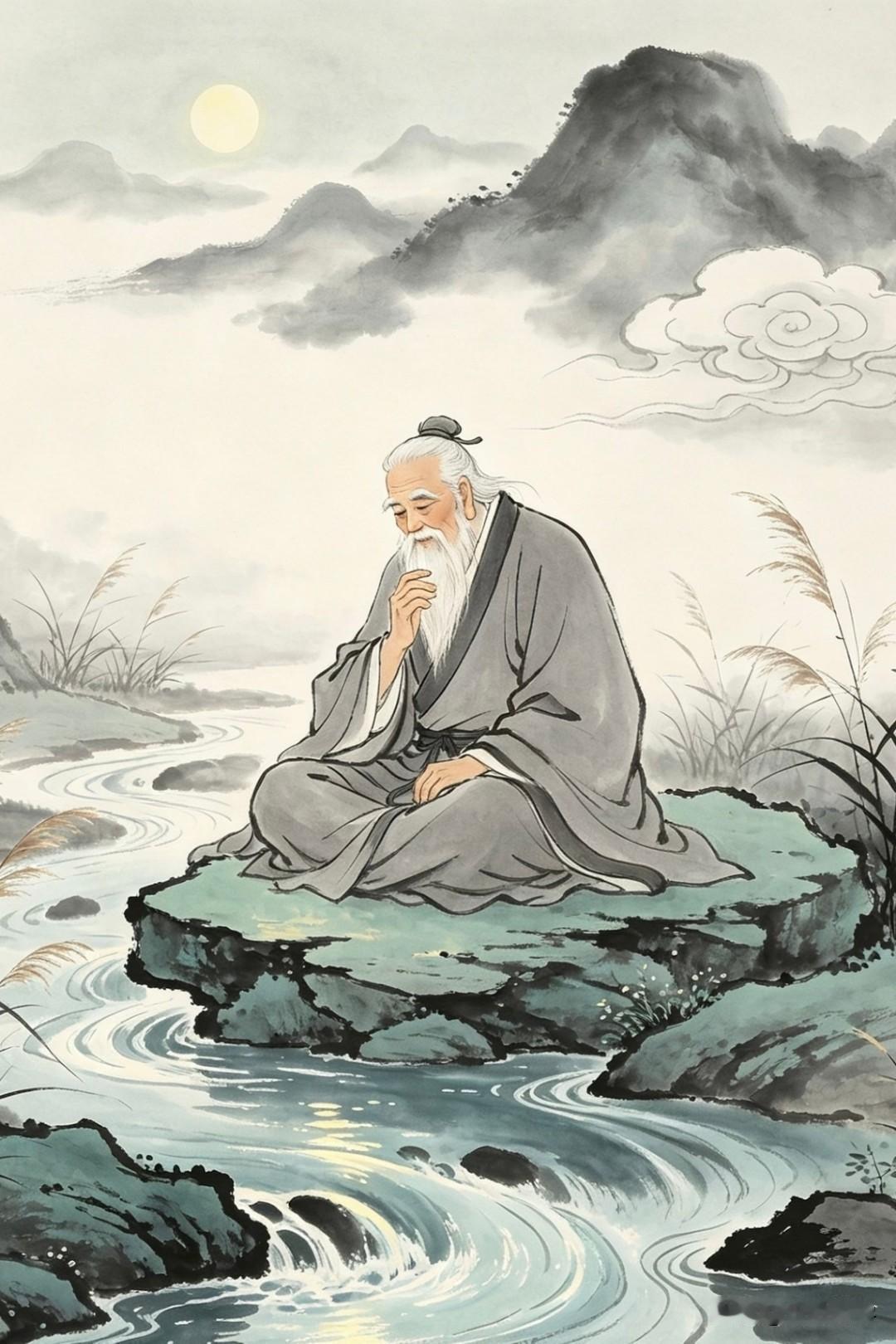 太学说道（532）老子说：“江海所以为百谷王者，以其善下之”。唐玄宗李隆基读《道