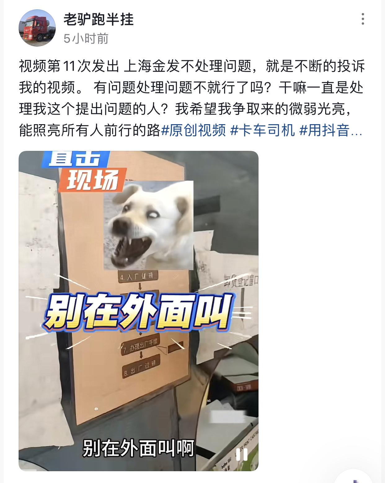 解决不了问题，那就把提出问题的人解决掉。事情起因是货车司机老驴送货到上海，在卸