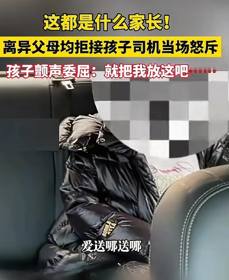 还真有这样的家长！父母离异，把孩子当皮球一样踢给网约车司机4月9日，一位母