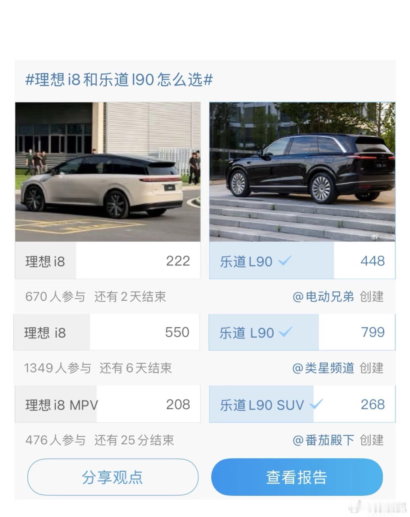 现在非要把两车捆绑对比，到时候谁要是卖不过，那就尴尬了[并不简单]理想i8乐道l