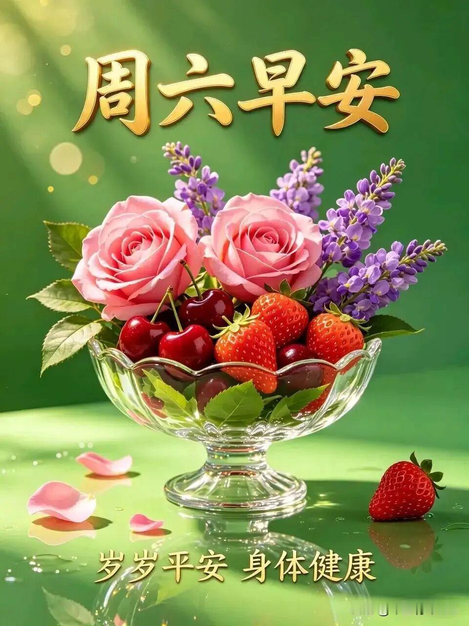 轻松迎周六，早安送祝福，愿大家好运相伴一整天！轻松迎周六，悠然过每天。一句