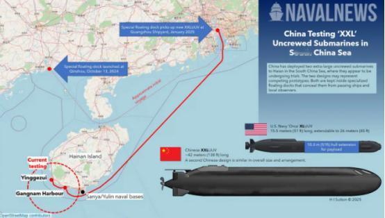 美媒：9.3阅兵后，解放军疑似在南海部署全球最大无人潜艇当地时间24日，美国