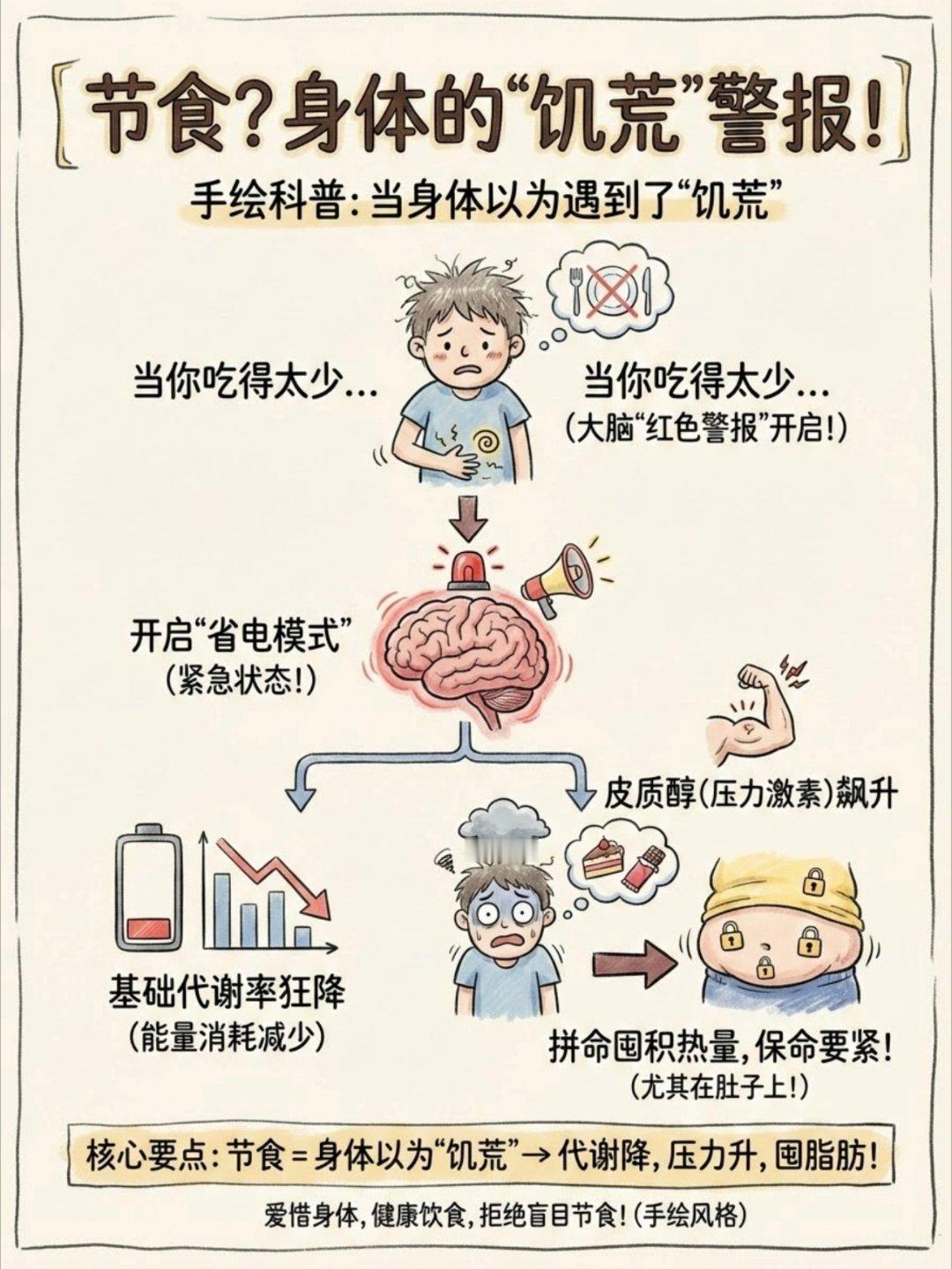 挨饿减肥的尽头可能是内分泌科为什么说减脂不能太快减肥总反弹？因为你一直在“欺负”